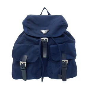 PRADA Two Pocket Tessuto Backpack Rucksack Daybag Black